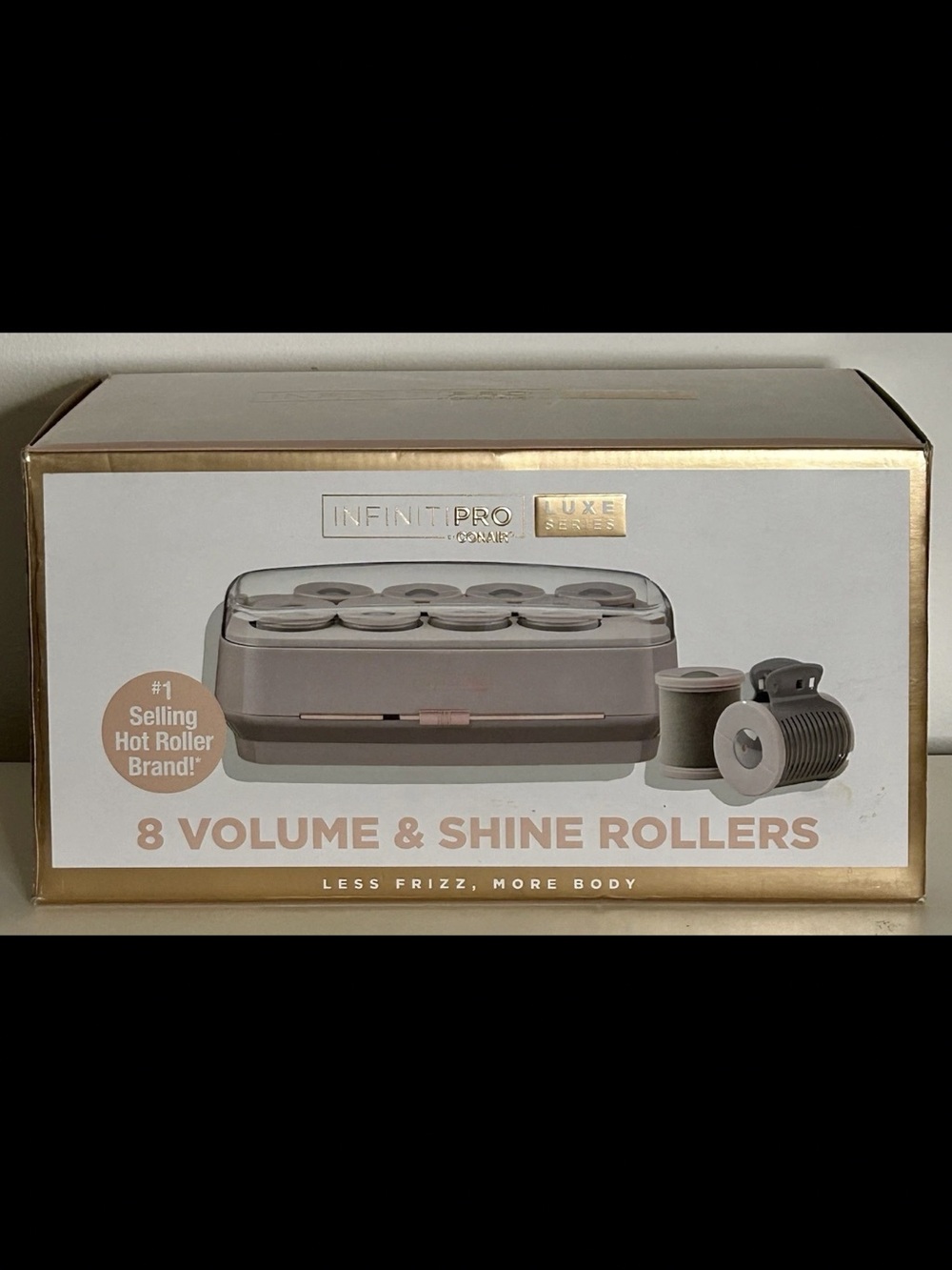 Conair InfinitiPRO Luxe 8 Volume & Shine Rollers - Taupe - Picture 1 of 2